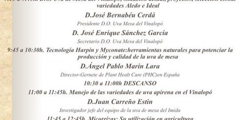 PROGRAMA JORNADAS UVA DE MESA