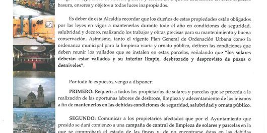 BANDO ALCALDÍA SALUBRIDAD JULIO 2017