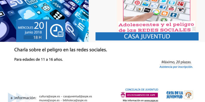 CARTEL CHARLA PELIGROS RRSS