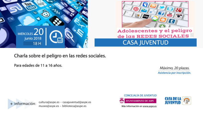 CARTEL CHARLA PELIGROS RRSS