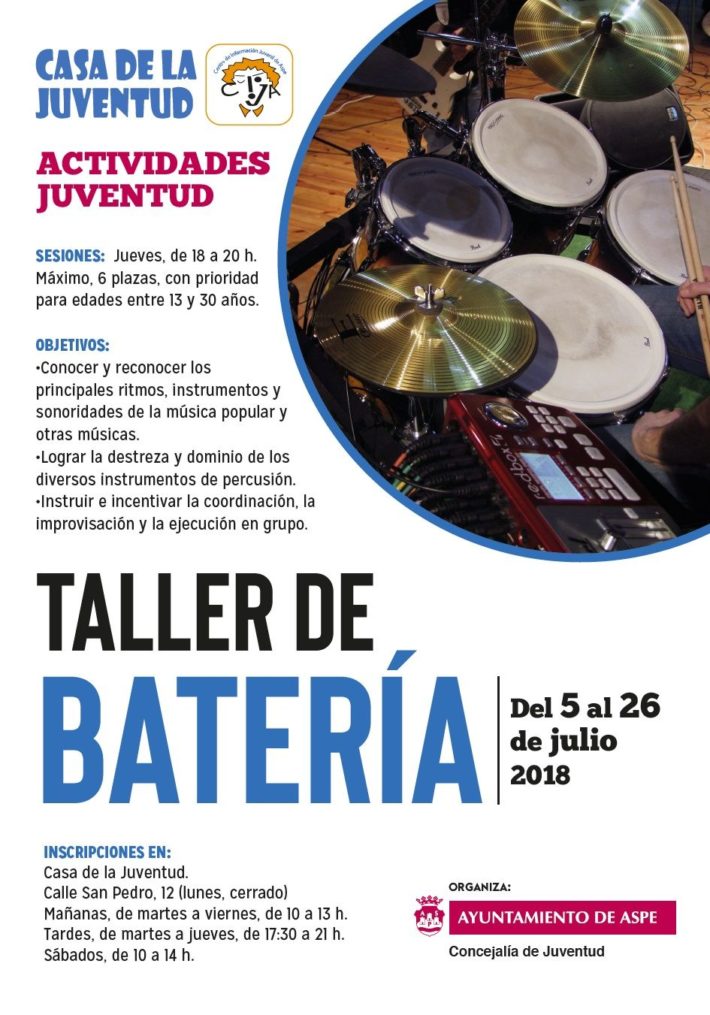 CARTEL TALLER BATERÍA