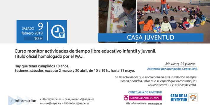 Cartel Curso Monitor Ocio
