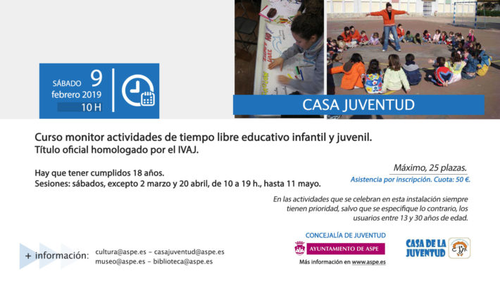 Cartel Curso Monitor Ocio