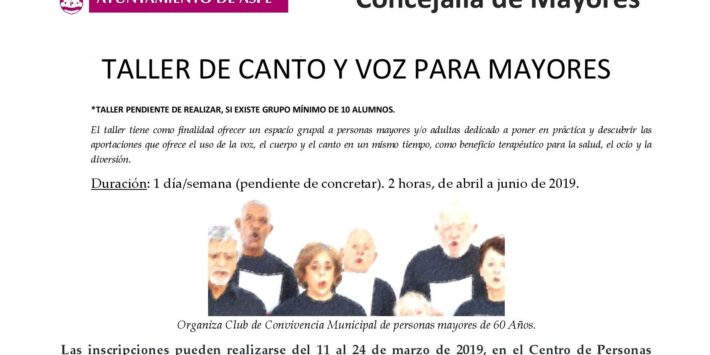 Cartel CANTO Y VOZ