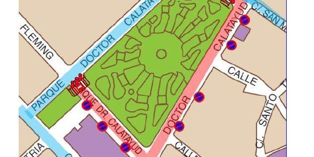 MAPA CORTE CALLE PEATONALIZACION