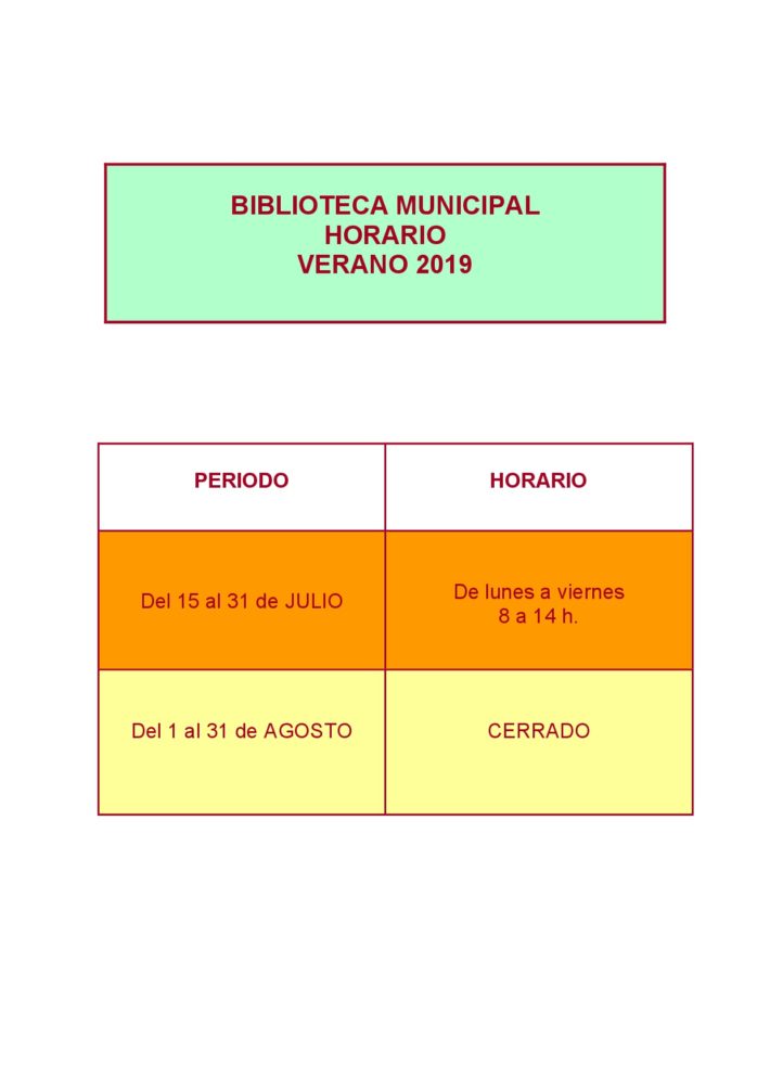 2019-07-09 CDO. HORARIO BIBLIOTECA