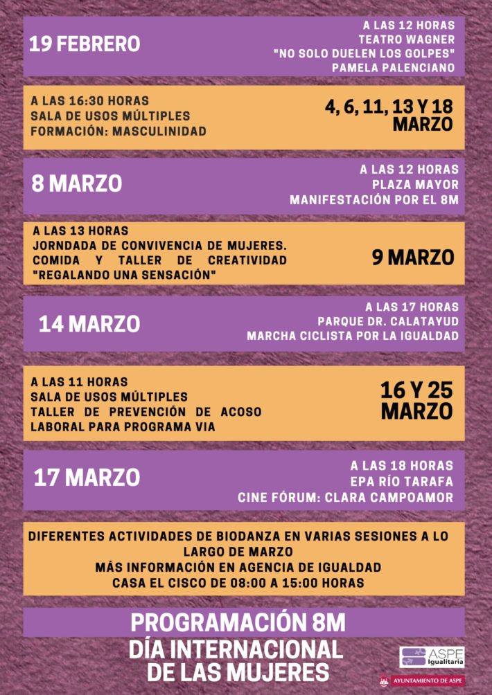 PROGRAMACIÓN 8M 2020