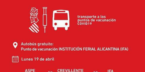 pen.Transporte gratuito a los putnos de vacunación Covid-19_