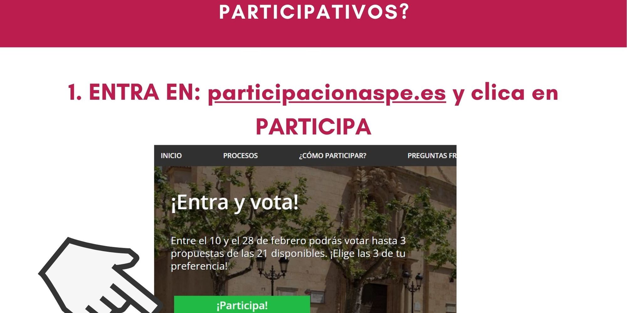 VOTAR PRESUPUESTO PARTICIPATIVO