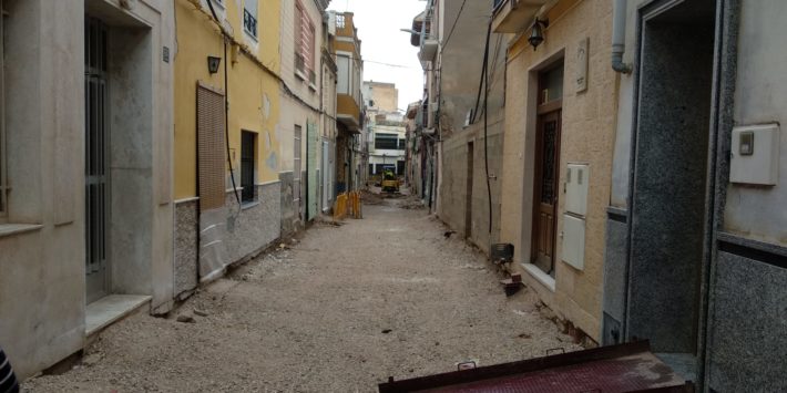 51.- Obras de la Calle San Agustín y Virgen de las Nieves paralizadas