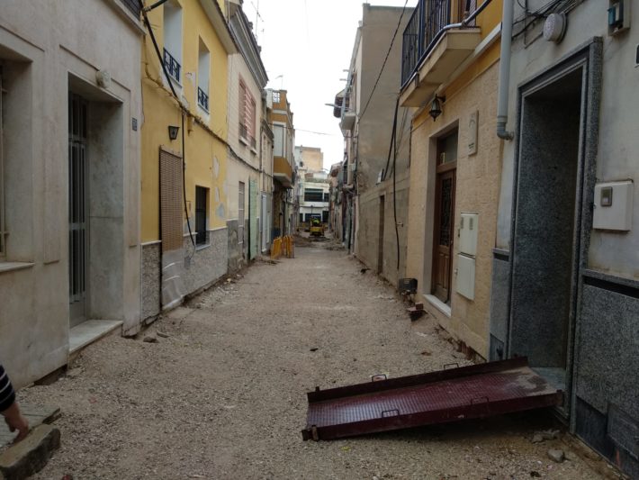 51.- Obras de la Calle San Agustín y Virgen de las Nieves paralizadas