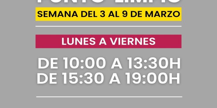 Cartel con horarios de atención blanco